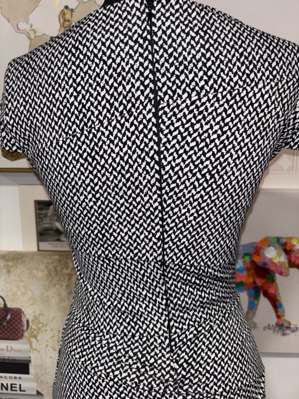 White House Black Market Black & White Mini Sheath Dress - Picture 4 of 4